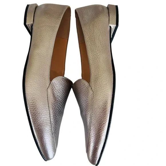 blue illusion Shoes Silver Flat Slip On Size 40 - Picture 3 of 9